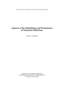 Aspects of the Modelling and Performance of Intrusion