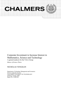 Corporate Investment to Increase Interest in Mathematics, Science