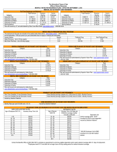 Benefits Rate Sheet - The University of Texas at Tyler