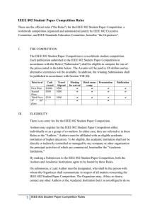 IEEE 802 Student Paper Competition Rules