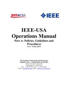 Part A - Policies, Guidelines and Procedures - IEEE-USA