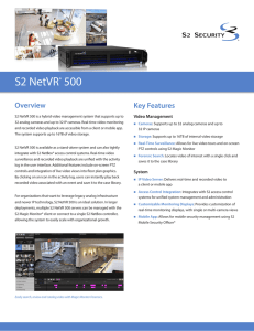 S2 NetVR 500 Datasheet - S2 Security Corporation