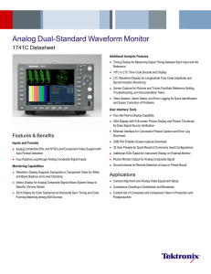 1741C Analog Dual-Standard Waveform Monitor Datasheet