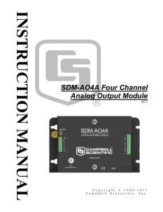 SDM-AO4A Four Channel Analog Output Module