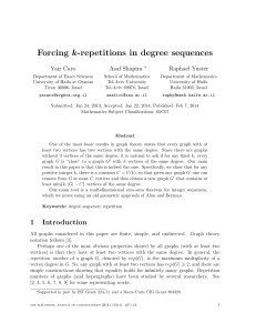 Forcing k-repetitions in degree sequences