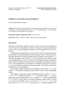 Varieties n-covered by curves of degree ı