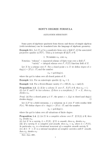 ROST`S DEGREE FORMULA Some parts of algebraic quadratic