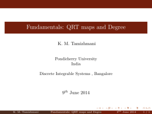 Fundamentals: QRT maps and Degree