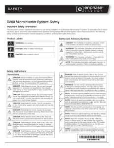 C250 Microinverter System Safety