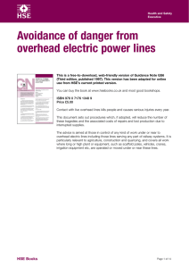 Avoidance of danger from overhead electric power lines GS6