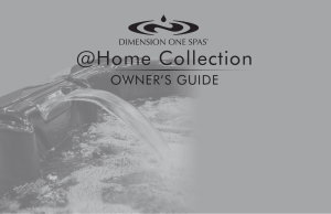 Home Owner`s Manual - Dimension One Spas