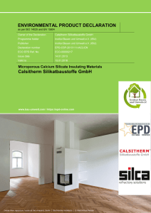 environmental product declaration - Calsitherm Silikatbaustoffe GmbH