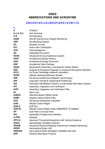 GNSS ABBREVIATIONS AND ACRONYMS