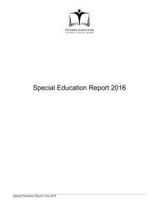 Special Education Report 2016