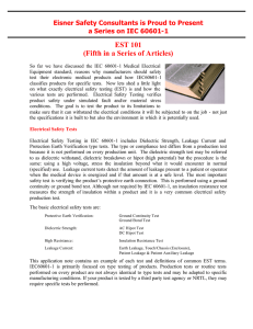 production line electrical safety tests