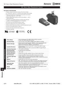 ISF Series Heavy Duty Photoelectric Sensors