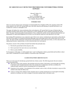 1 DC GROUND FAULT DETECTION PROVIDED FOR