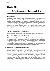 DC Generator Characteristics