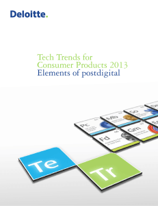 Tech Trends for Consumer Products 2013 Elements of