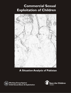 Commercial sexual exploitation of children. A situation analysis of