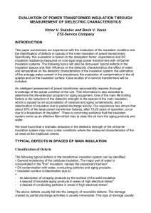 evaluation of power transformer insulation through