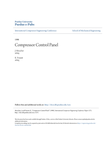 Compressor Control Panel - Purdue e-Pubs