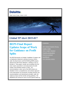 BEPS Final Report Updates Scope of Work for Guidance