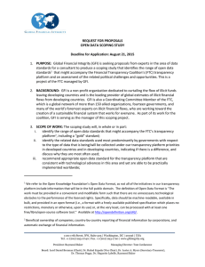 REQUEST FOR PROPOSALS OPEN DATA SCOPING STUDY