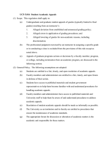 UCF-5.016 Student Academic Appeals (1) Scope. This regulation