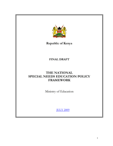 special needs education policy format