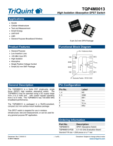 TQP4M0013 Datasheet - Mouser Electronics