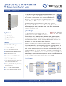 Optiva OTS-RSU-2 3 GHz Wideband RF Redundancy - AV-iQ