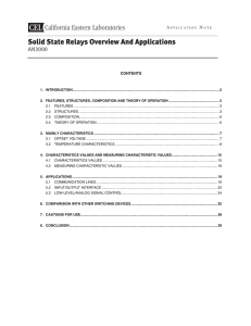 Solid State Relays Overview and Applications
