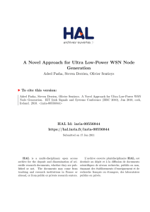 A Novel Approach for Ultra Low-Power WSN Node - HAL