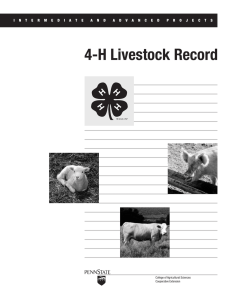 4-H Livestock Record - Penn State Extension