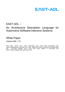 EAST-ADL – An Architecture Description Language for