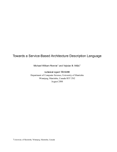 Towards a Service-Based Architecture Description Language
