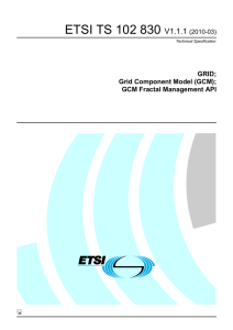 ETSI TS 102 830 V1.1.1