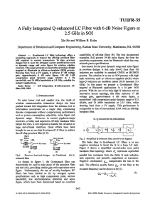 A fully integrated Q-enhanced LC filter with 6 dB noise figure at 2.5