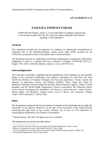 fao/iaea food database - United Nations Scientific Committee on the