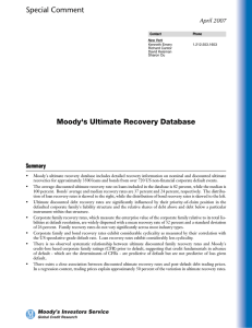 Moody`s Ultimate Recovery Database