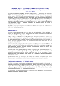 IAEA INCIDENT AND TRAFFICKING DATABASE (ITDB) 2016 Fact