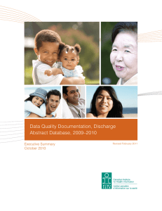 Data Quality Documentation, Discharge Abstract Database, 2009