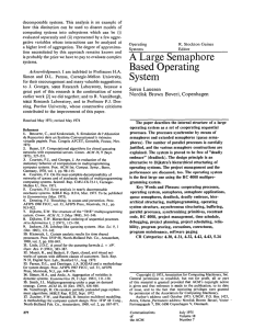 A large semaphore based operating system