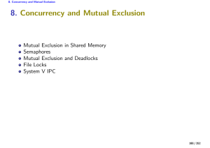 8. Concurrency and Mutual Exclusion