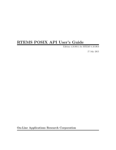 RTEMS POSIX API User`s Guide