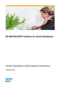BC-BRI BACKINT Interface for Oracle Databases