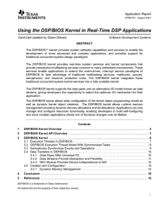 Using the DSP/BIOS Kernel in Real-Time DSP