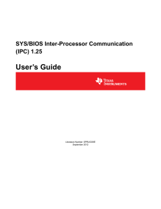 SYS/BIOS Inter-Processor Communication (IPC