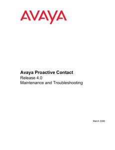 Avaya Proactive Contact
